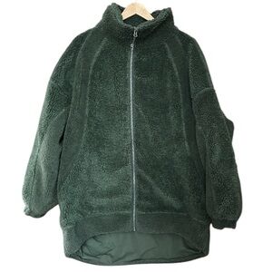 Lululemon (Green) Long Textured Fleece Jacket in Green Size XL/XXL